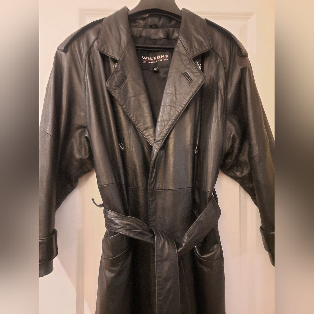 Ladies Wilson's leather maxi coat